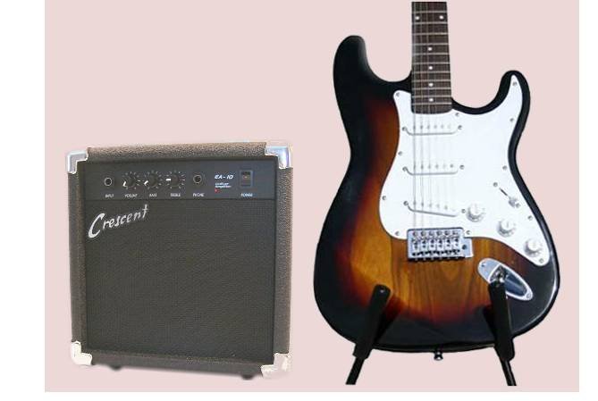 ELECTRIC GUITAR CombO STARTER KIT W/ 10 Watt AMP, Many Colors