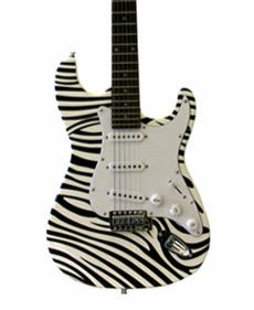 39" Electric Guitar, Zebra