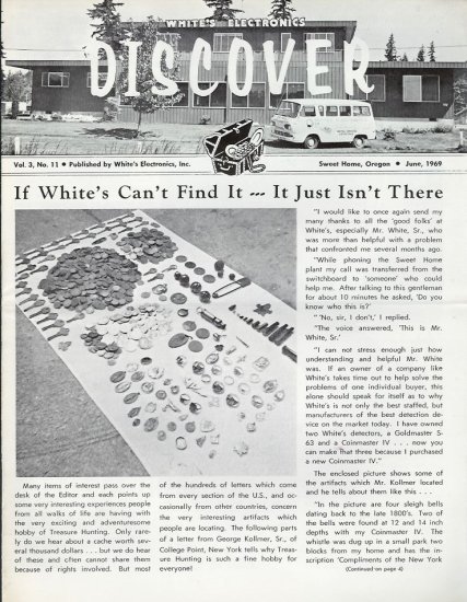 Discover Newsletter- White's Electronics June 1969