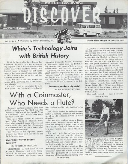 Discover Newsletter- White's Electronics January 1970