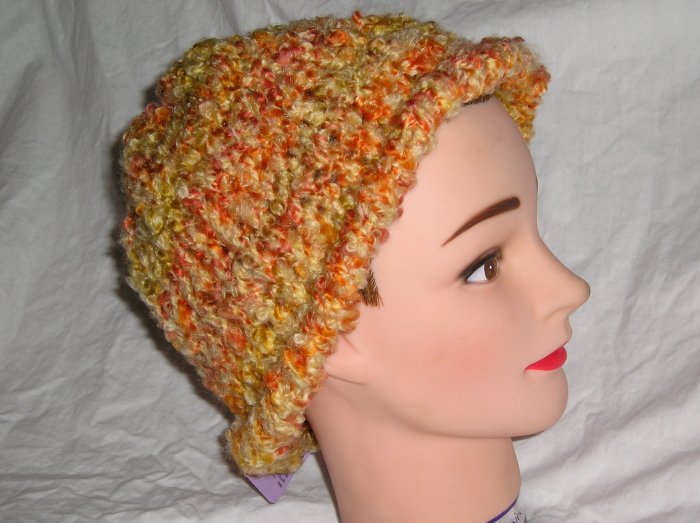 Large Knit Fashion Hat Cap Hand crafted in Oregon OOAK