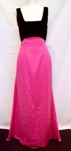 PINK AND BLACK EVENING GOWN/ FORMAL GOWN SIZE 7/8 BY ALYCE DESIGNS