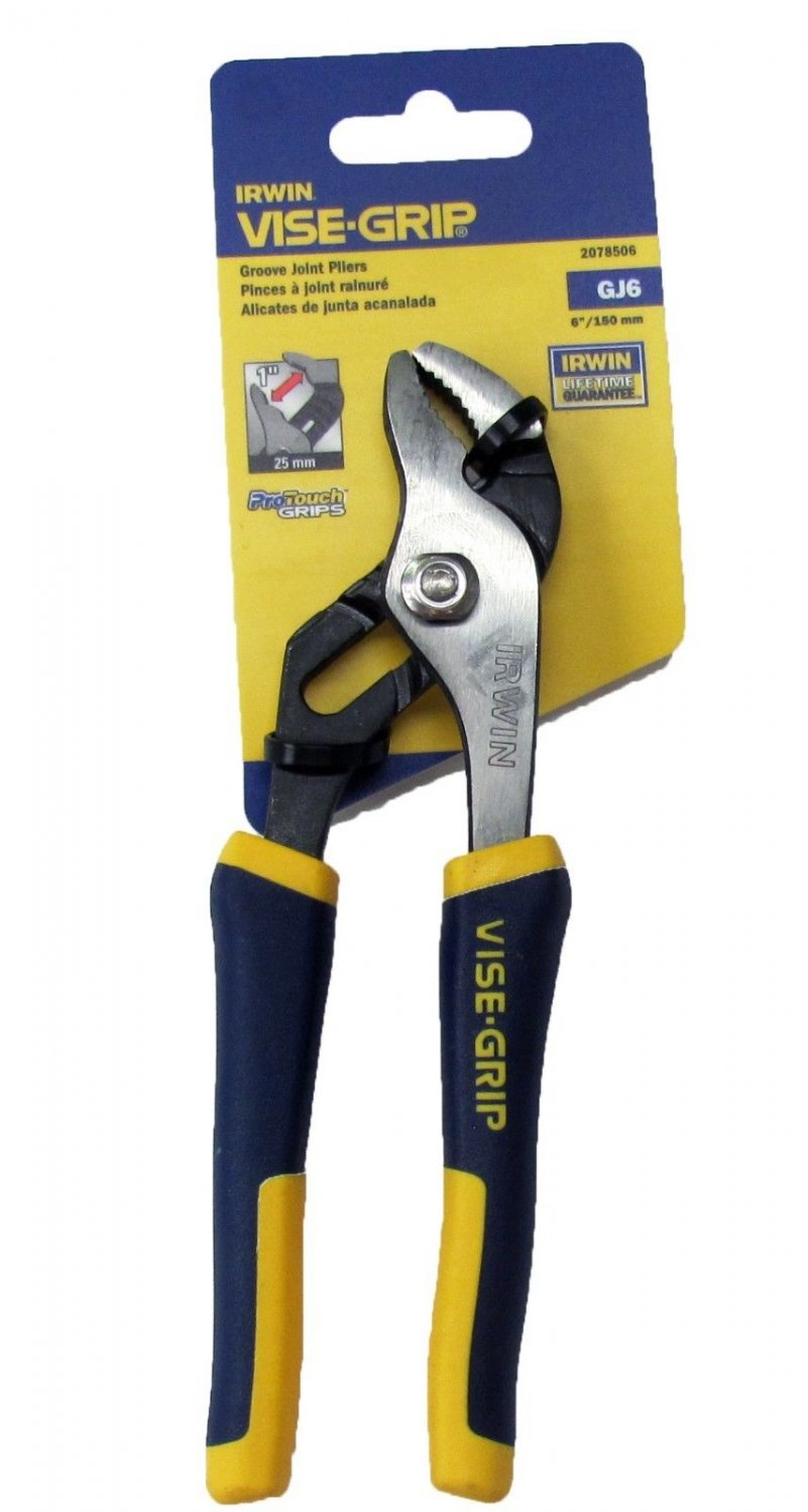 Irwin 6 inch Vise-Grip Pliers with ProTouch Grips GJ6 2078506 Pack of 3