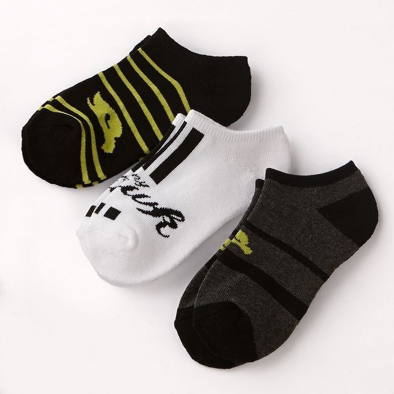 Tony Hawk Boys 3-Pack No Show Ankle Socks size 7-8 Black White Gray Youth Boy's Low Cut