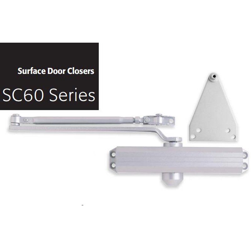 Dor-O-Matic SC60 Series Door Closer in Aluminum Finish Less Cover