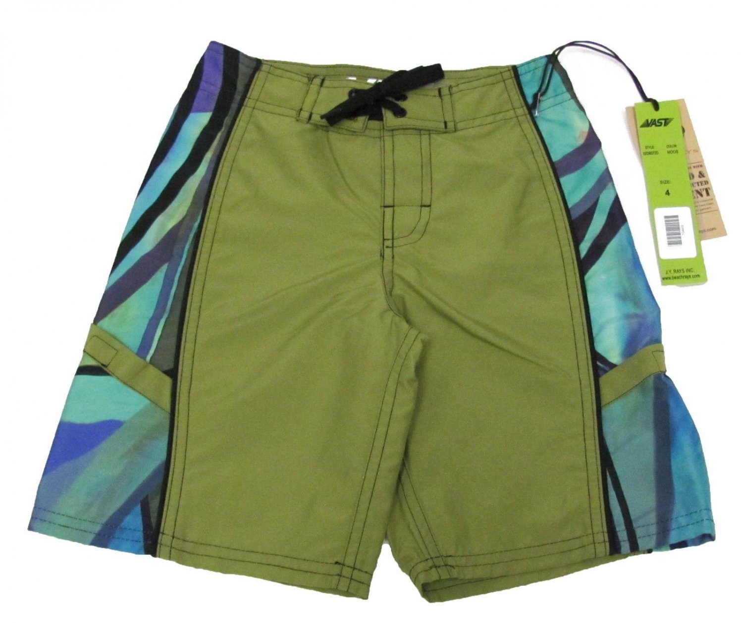 Vast Boys Size 4 Green and Purple Boardshorts Swim Board Shorts New Kids