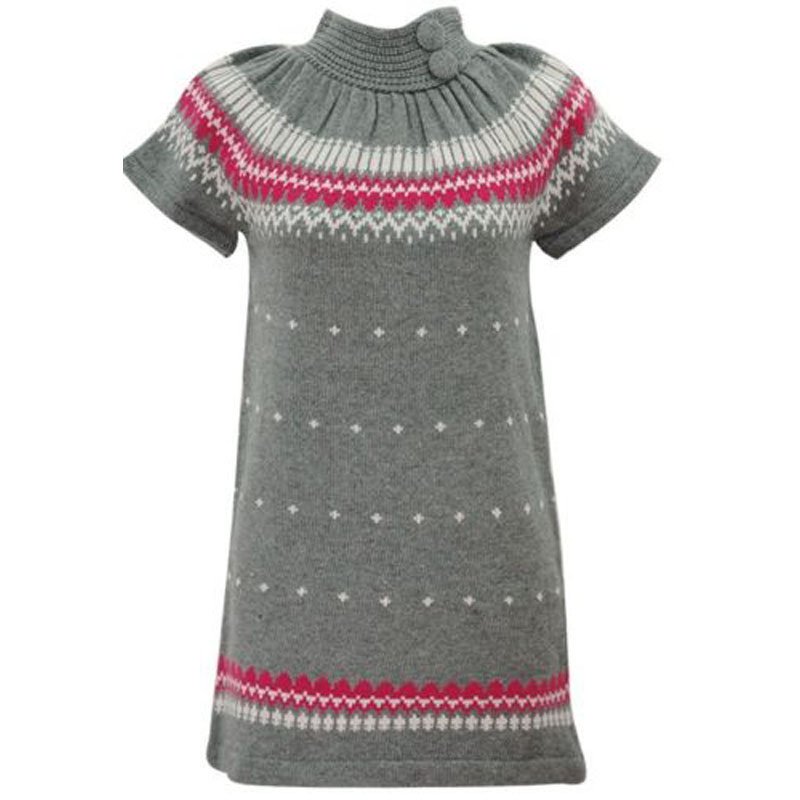 jon & anna M Gray Sweater Dress Knit with Buttons Winter Juniors Medium New B602