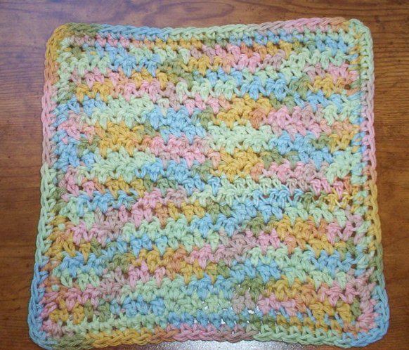 100% Cotton Crochet Dishcloth Buttercream