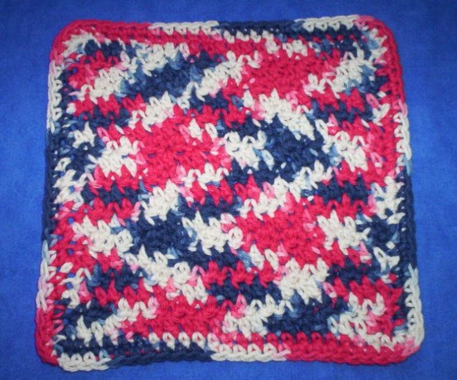 100% Cotton Crochet Dishcloth Faded Glory