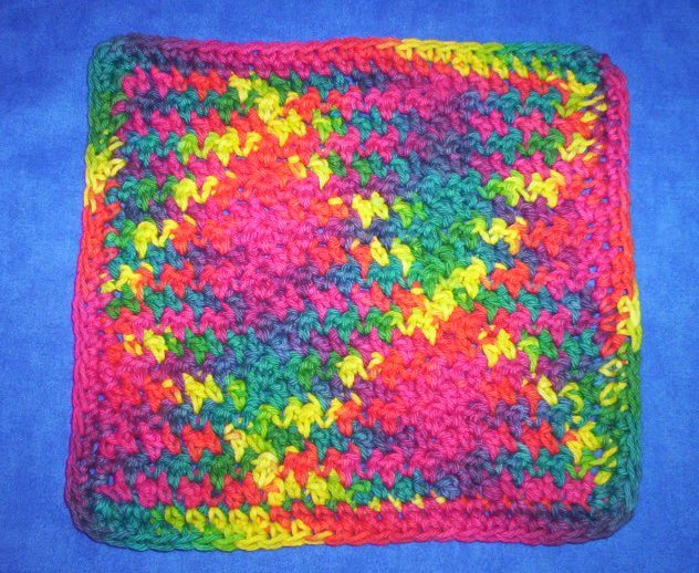 100% Cotton Crochet Dishcloth Fiesta