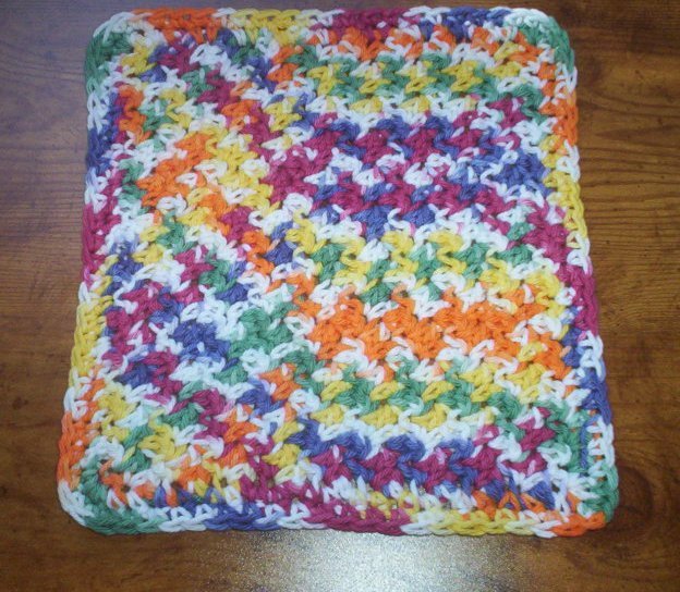 100% Cotton Crochet Dishcloth Gumdrop
