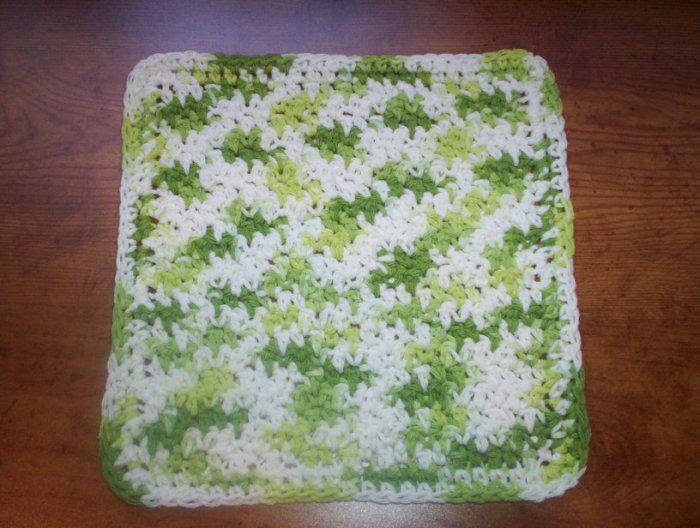 100% Cotton Crochet Dishcloth Key Lime Pie