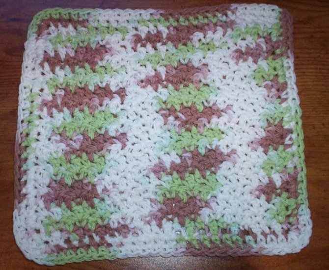 100% Cotton Crochet Dishcloth Landscapes