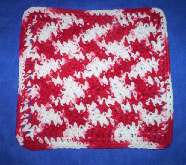 100% Cotton Crochet Dishcloth Peppermint