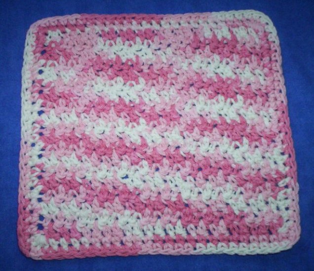 100% Cotton Crochet Dishcloth Strawberry