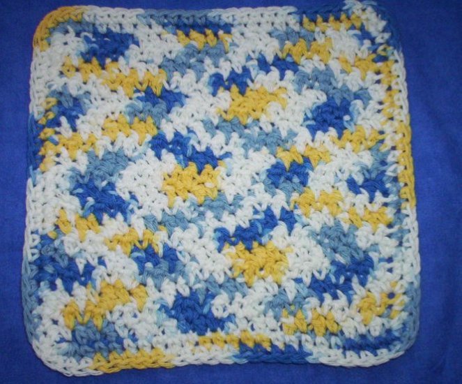 100% Cotton Crochet Dishcloth Sunkissed