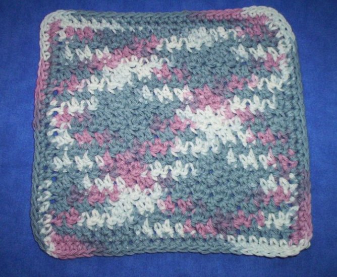 100% Cotton Crochet Dishcloth Winterberry