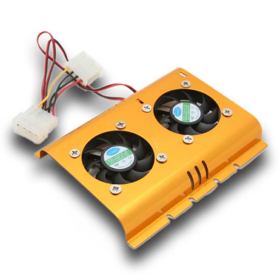 Dual 3.5" HDD Hard Disk Drive Heatsink Cooler Fan (#FN13)
