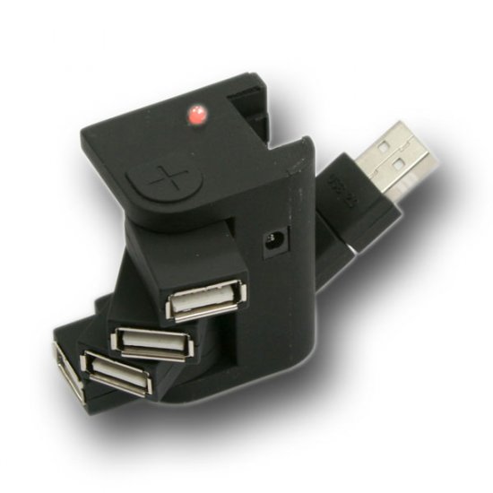 Mini 4 Port Compact USB 2.0 Hi-Speed HUB (#HU20)