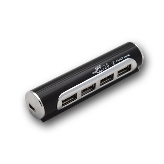 4 Port High Speed 480MBps Mini Pocket Size USB Hub (#HU50)
