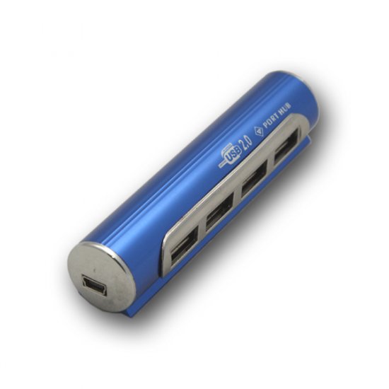 4 Port High Speed 480MBps Mini Pocket Size USB Hub (#HU56)