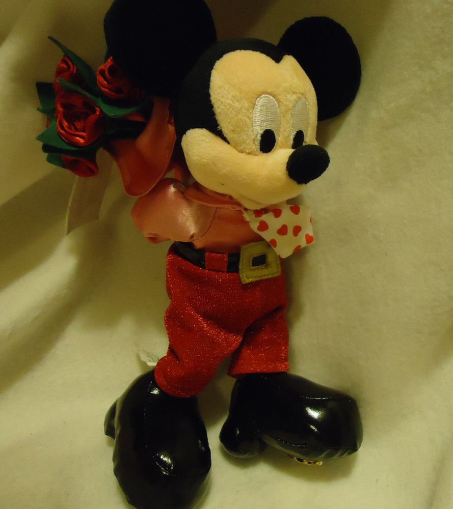 DISNEY WORLD EXCLUSIVE..."HAPPY VALENTINE'S DAY"..MICKEY...ROSES BEHIND HIS BACK