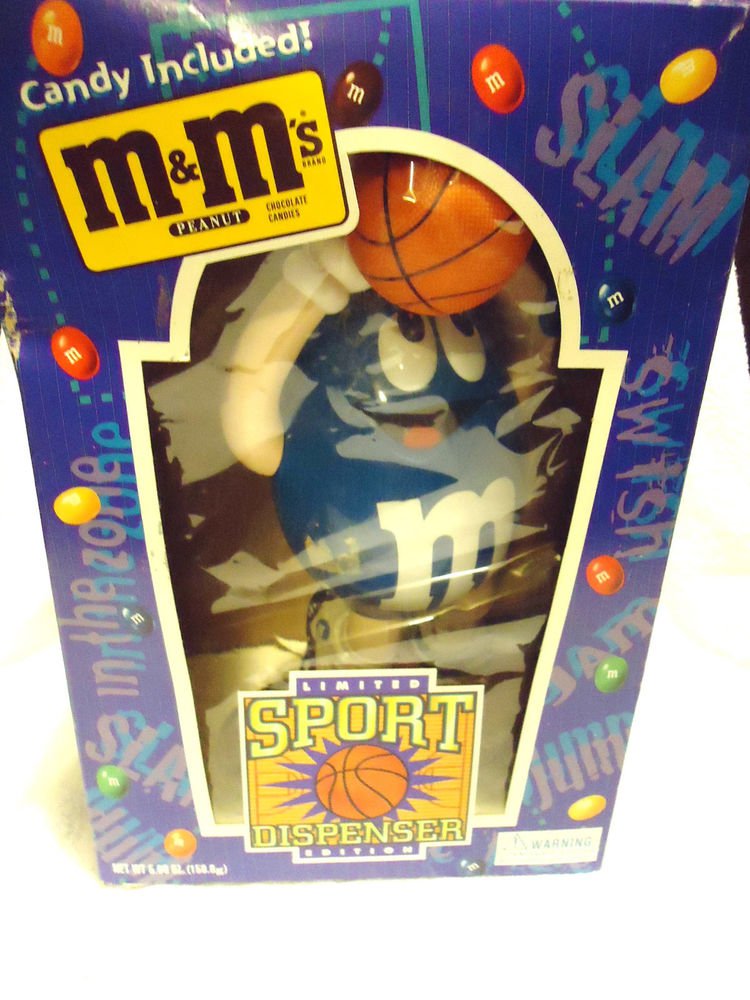 M & M Sport Basketball Dispenser In Box .....GOOD CONDITION...CANDY INCLUDED