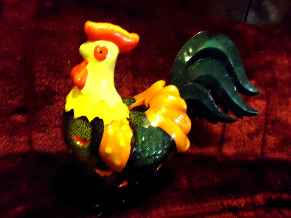 UNIQUE METALLIC/CERAMIC VOTIVE CANDLE HOLDER...8" TALL..GREAT ACCENT