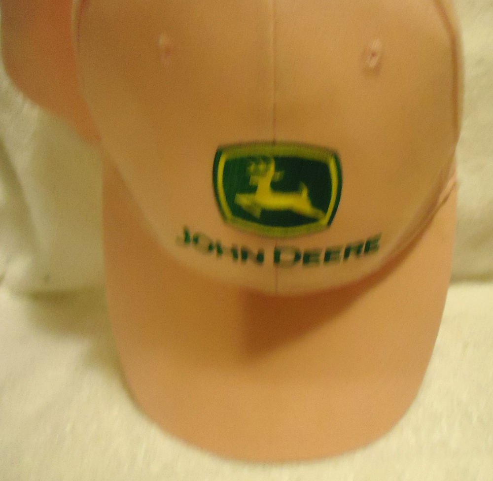 JOHN DEERE LADIES PINK CAP - NICE PINK...ADJUSTABLE BACK