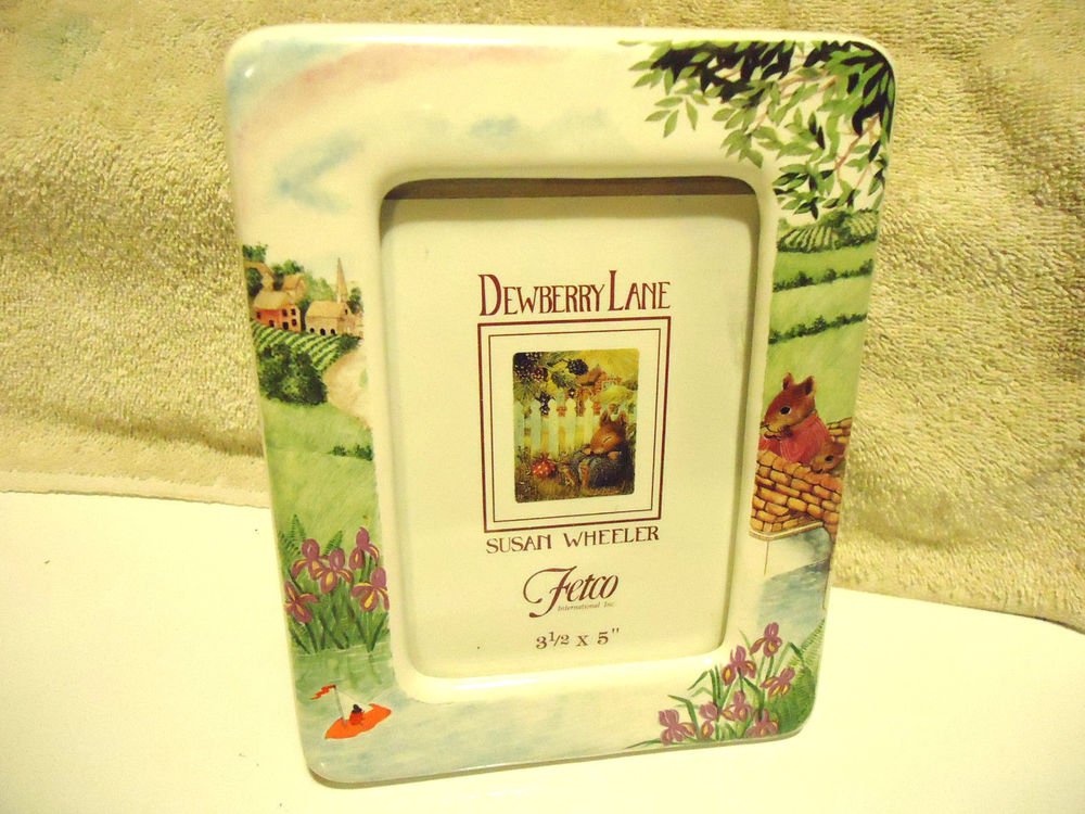 BEAUTIFUL CERAMIC FLORAL/SCENIC "DEWBERRY LANE" BY SUSAN WHEELER & FETCO