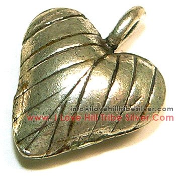 5 Heart with Strip Charms by I Love Hill Tribe Silver