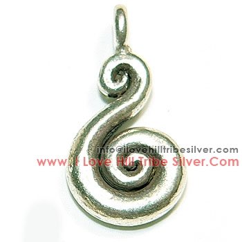 5 Small Swirl Charms By I Love Hill Tribe Silver