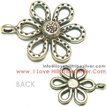 3 Flower Charms By I Love Hill Tribe Silver
