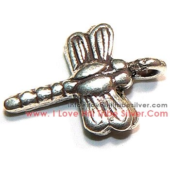 10 Dragonfly Charms By I Love Hill Tribe Silver