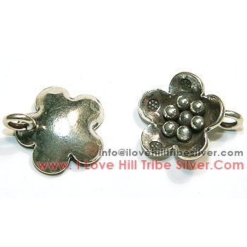 5 Small Flower Charms By I Love Hill Tribe Silver