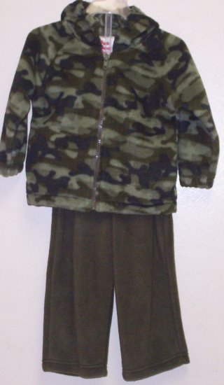 Boys Army Print Sweatsuit Size 18M