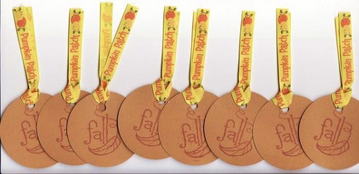 Set of 8 Fall Autumn Gift or Hang Tags