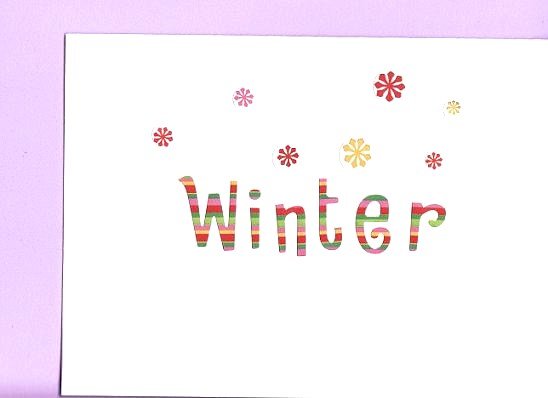 Bright Rainbow Winter Card with Matching Envelope