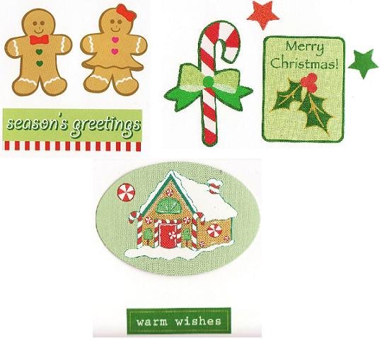 Set of 3 Christmas Holiday Greeting Cards with Envelopes