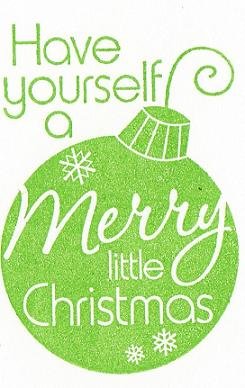 Set of 3 Green Christmas Ornament Cards with Envelopes