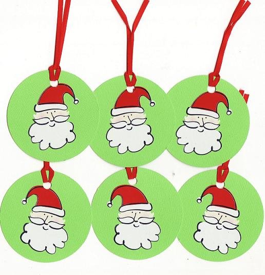 Set of 6 Santa Gift or Hang Tags