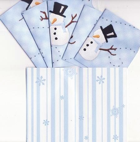 Set of 6 Snowmen Splender Cards