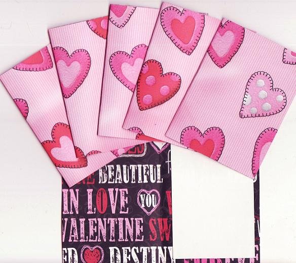 Set of 6 Valentines Day Patchy Heats Cards