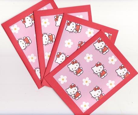 Set of 4 Hello Kitty Cards with Envelopes