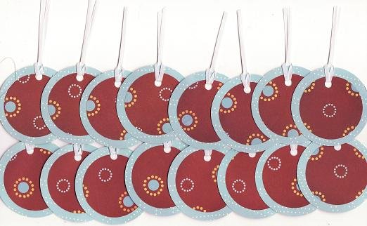 Set of 16 Monotone Floral Gift or Hang Tags