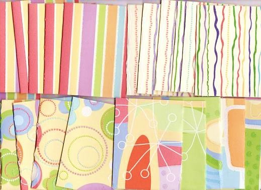 Set of 24 Glitter Bright and Funky Note Cards
