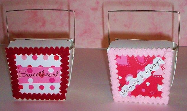 2 Valentines Day Chinese Take-Out Boxes