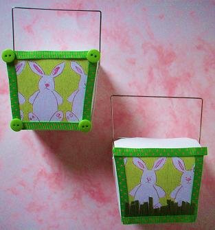 Set of 2 Easter Bunny Chinese Take Out Boxes