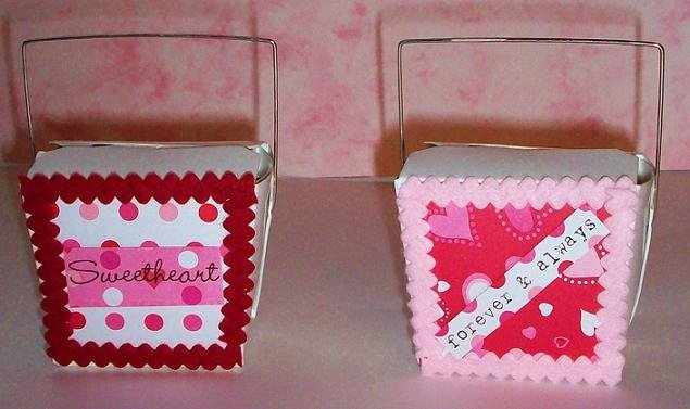 2 Valentines Day Chinese Take-Out Boxes