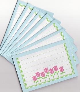 Set of 8 Tulip Garden Note Cards